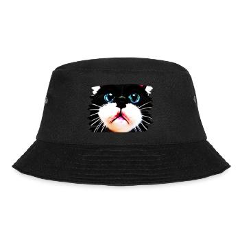 Cracy cat 7 - Bucket Hat - Schwarz - Vorne - Lela (165cm)