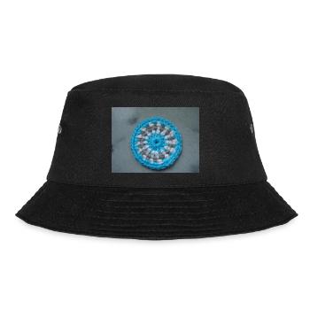 A mandala blue and grey made of wool - by Lillrose - Bucket Hat - black - Front - Lela (165cm)