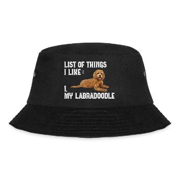 Labradoodle Dog - Bucket Hat - black - Front - Lela (165cm)