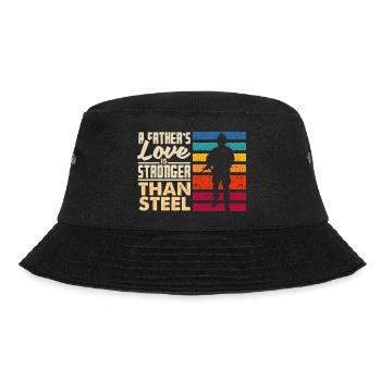 A Father's Love Is Stronger Than Steel Father's - Bucket Hat - Schwarz - Vorne - Lela (165cm)