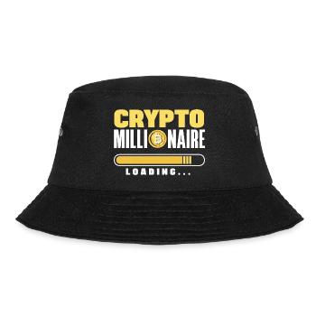 Crypro Millionare Loading Cryptocurrency Trading - Bucket Hat - Schwarz - Vorne - Lela (165cm)