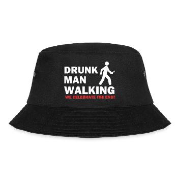 Drunk Man Walking Junggesellenabschied Bräutigam - Bucket Hat - Schwarz - Vorne - Lela (165cm)