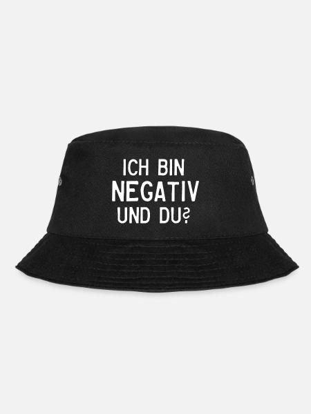 Ich bin negativ und du? - Bucket Hat - Schwarz