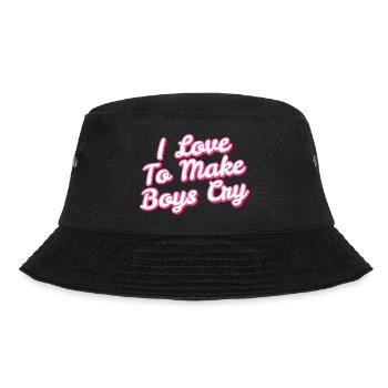 I Love To Make Boy's Cry - Women Power - Bucket Hat - Schwarz - Vorne - Lela (165cm)