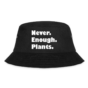Nie genug Pflanzen - Bucket Hat - Schwarz - Vorne - Lela (165cm)