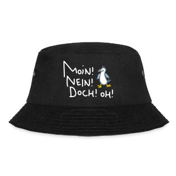 Lustige Moin Möwe - Bucket Hat - Schwarz - Vorne