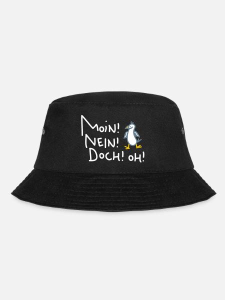 Lustige Moin Möwe - Bucket Hat - Schwarz