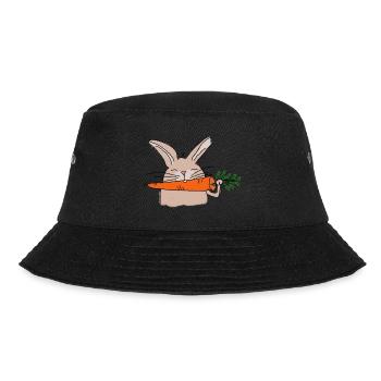 Hilde Rabbit with Carrot Comic Style - Bucket Hat - black - Front - Lela (165cm)