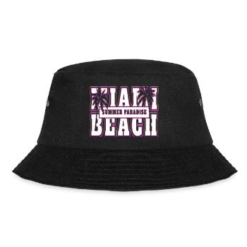 Neon Anime Retro Vintage Cool Pink NGE - Bucket Hat - Schwarz - Vorne - Lela (165cm)