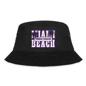 Neon Anime Retro Vintage Cool Pink NGE - Bucket Hat - Schwarz - Vorne - Lela (165cm)