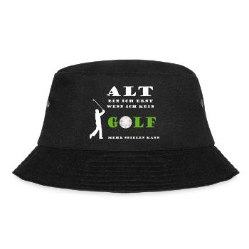 Golfspieler Golf Sport Alter altern junggeblieben - Bucket Hat - Schwarz - Vorne - Lela (165cm)