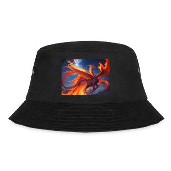 blue red sky with a creature generated ai - Bucket Hat - Schwarz - Vorne - Lela (165cm)