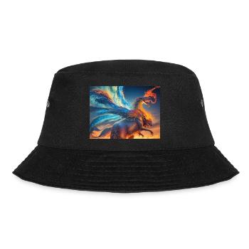 blue red sky with a creature generated ai - Bucket Hat - Schwarz - Vorne - Lela (165cm)