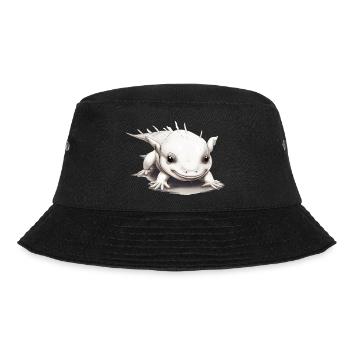 Little Baby Axolotl looks cute and cuddly - Bucket Hat - black - Front - Lela (165cm)