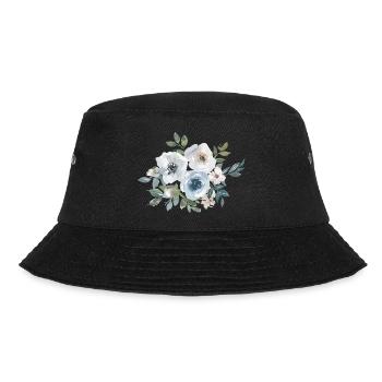 Blumen Rosen Aquarell - Bucket Hat - Schwarz - Vorne - Lela (165cm)