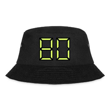 80 YEARS. 80TH ANNIVERSARY. BIRTHDAY 80 YEARS. 80 - Bucket Hat - black - Front - Lela (165cm)