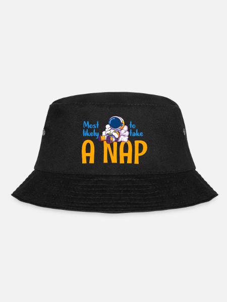 Most Likely to Take a Nap - Bucket Hat - black