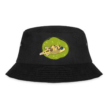 PeaPuffer, kugelfisch - Bucket Hat - Schwarz - Vorne - Lela (165cm)