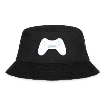 Level 18 Komplettes neonblaues GamePad - Bucket Hat - Schwarz - Vorne - Lela (165cm)