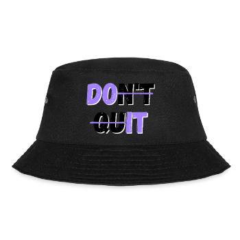 Don't give up! /Do it - Bucket Hat - black - Front - Lela (165cm)