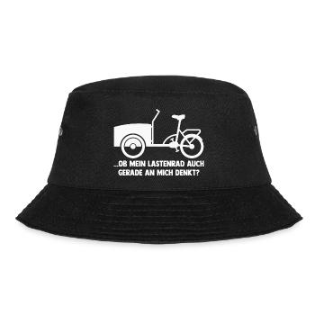 Fahrrad Lastenfahrrad Lastenrad - Bucket Hat - Schwarz - Vorne - Lela (165cm)