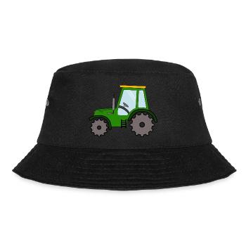 Tractor friends, vehicle green with yellow roof - Bucket Hat - black - Front - Lela (165cm)
