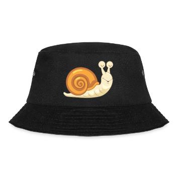 Sleeping funny snail - Bucket Hat - black - Front - Lela (165cm)