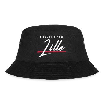 Lille 59 Frankreich Kennzeichen - Bucket Hat - Schwarz - Vorne - Lela (165cm)