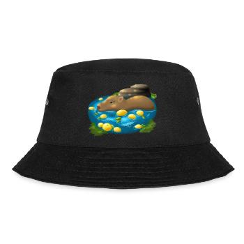 Capybara - Bucket Hat - Schwarz - Vorne - Lela (165cm)