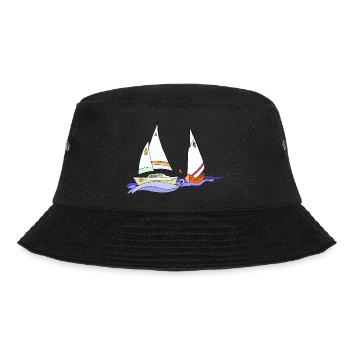 Segelboote - Bucket Hat - Schwarz - Vorne - Lela (165cm)