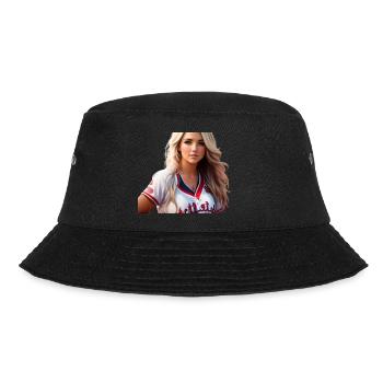 Portrait of a photorealistic beautiful woman Bball - Bucket Hat - black - Front - Lela (165cm)