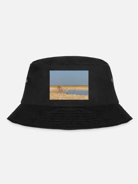 Giraffe und Landschaft im Etosha Nationalpark - Bucket Hat - Schwarz