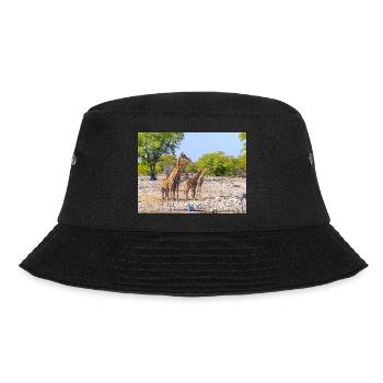 giraffe and Landscape in a Etosha National Park - Bucket Hat - black - Front - Lela (165cm)