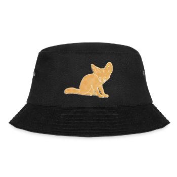 "Fennek", Boho Line Art Design, Series "Desert" - Bucket Hat - black - Front - Lela (165cm)