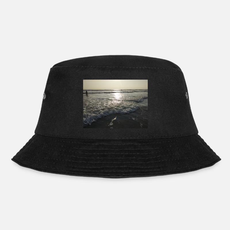 Sea, beach, wave, surf - Bucket Hat - black