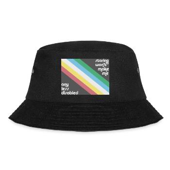 Staring Won't Make Me Any Less Disabled Pride Flag - Bucket Hat - black - Front - Lela (165cm)
