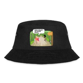 AKKULOS - Bucket Hat - Schwarz - Vorne - Lela (165cm)