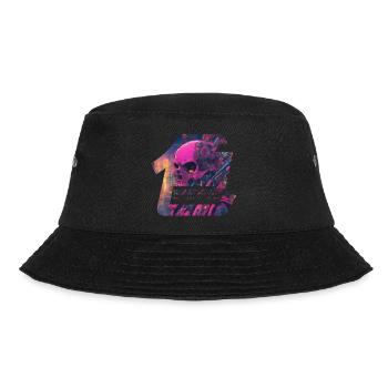 Cyberpunk Skull // CyberSculpt Spectre - Bucket Hat - Schwarz - Vorne - Lela (165cm)