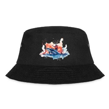 aquarell Wal - Bucket Hat - Schwarz - Vorne - Lela (165cm)