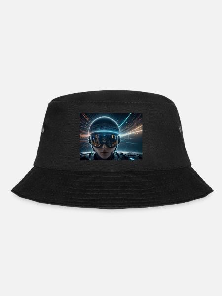 Synthese der Technologie-Zukunft - Bucket Hat - Schwarz