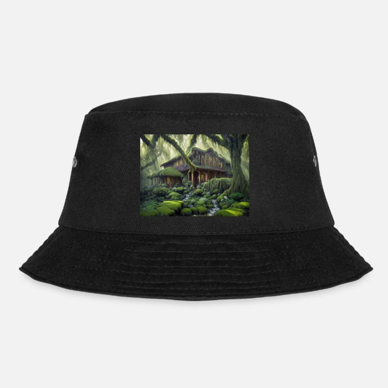 magisches Haus im Wald - Bucket Hat - Schwarz
