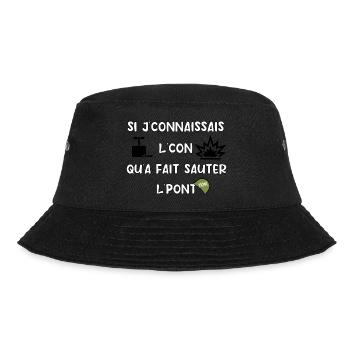Si j’connaissais l’con qu’a fait sauter l’pont - Bob - noir - Devant - Lela (165cm)