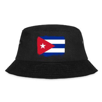 Kuba Flagge Karibik Urlaub Cuba Reise Havanna - Bucket Hat - Schwarz - Vorne - Lela (165cm)