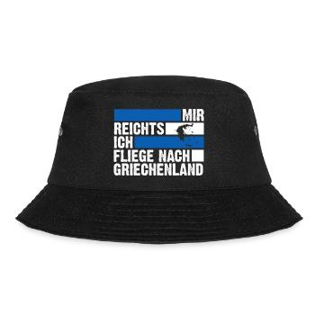 Griechen Grieche Griechenland - Bucket Hat - Schwarz - Vorne - Lela (165cm)