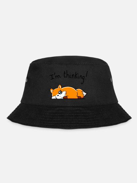 Ich denke ( Fox ) - Bucket Hat - Schwarz