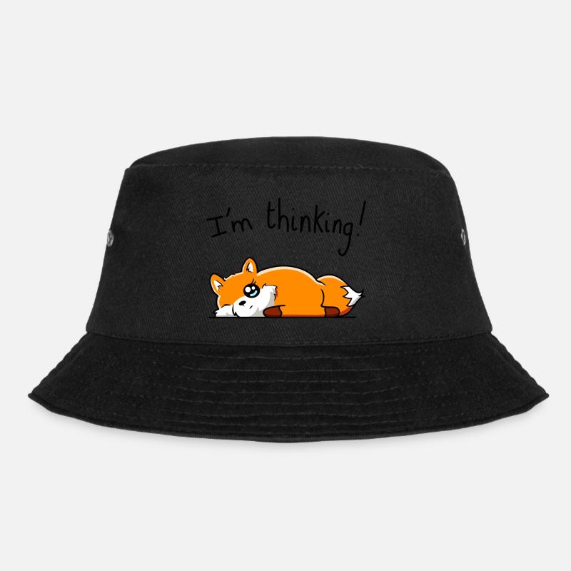 Ich denke ( Fox ) - Bucket Hat - Schwarz