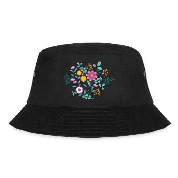 FLEURS Jaunes et Violettes - Bob - noir - Devant - Lela (165cm)