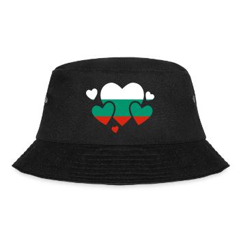 Bulgarien Flagge Bulgarische Fahne Goldstrand - Bucket Hat - Schwarz - Vorne - Lela (165cm)
