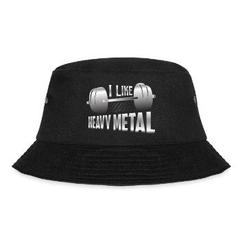 I Like Heavy Metal Workout Training Weight Lifting - Bucket Hat - black - Front - Lela (165cm)