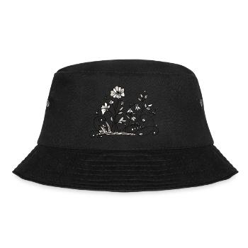 Flowers - Bucket Hat - black - Front - Lela (165cm)